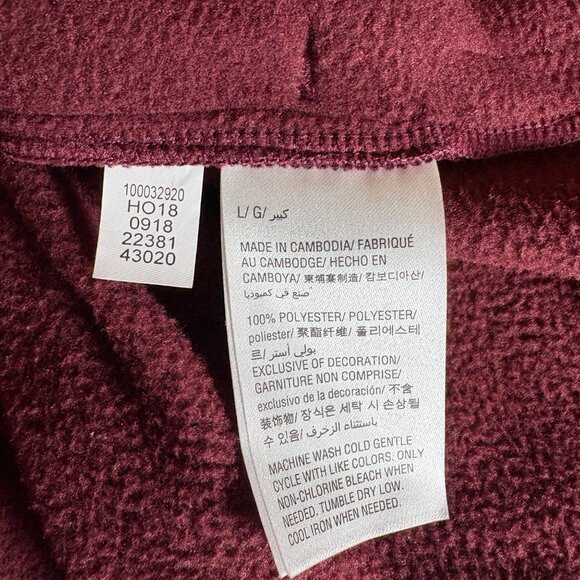 Attack Life Mens Sweatshirt Sz Large Heathered Maroon Long Sleeve VNeck Pullover - Picture 4 of 7